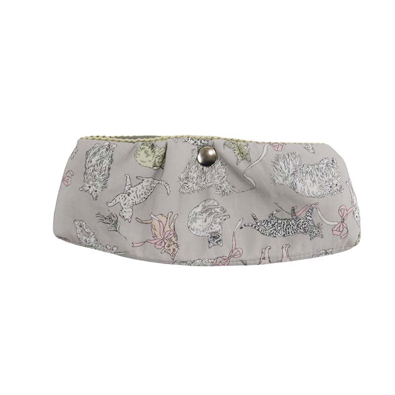 ベル・ブランシェ  リバティ シニアグラスケース ネコグレー【日本製】